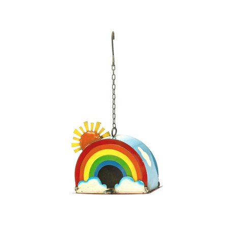 RUSTIC ARROW Metal Rainbow Birdhouse 102381